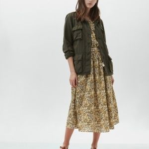 Hartford Military Green Linen/Cotton Jacket